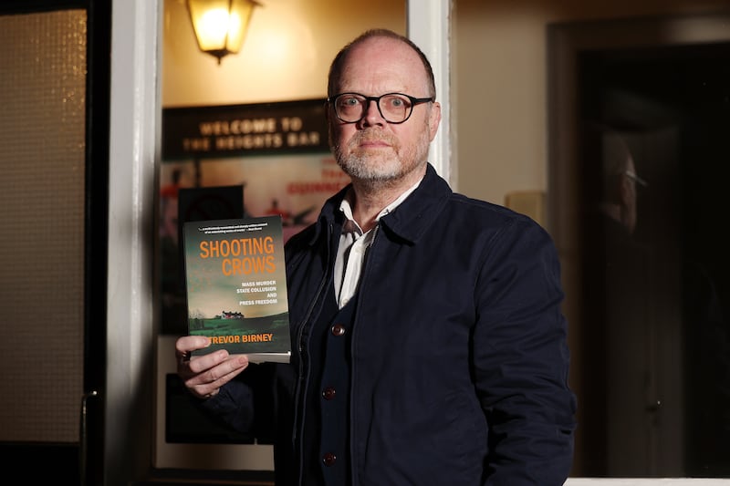 Author Trevor Birney with his new book, Shooting Crows

