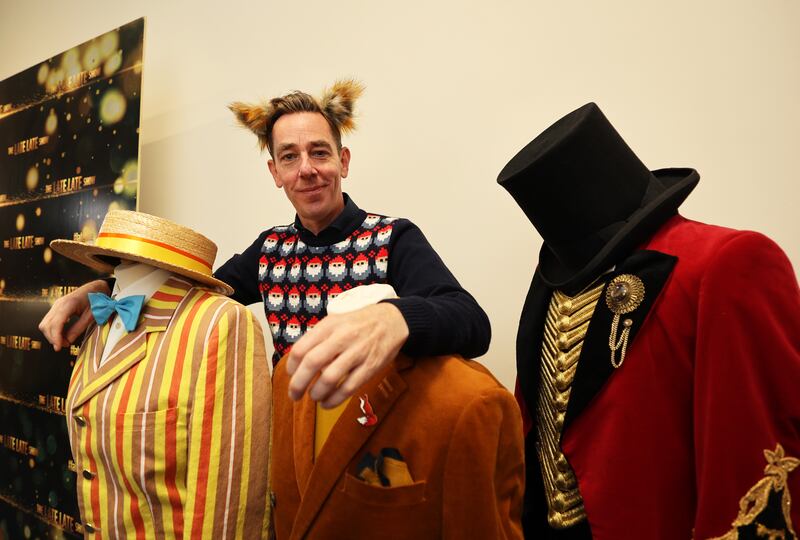 Ryan Tubridy with previous Toy Show costumes. Photograph: Nick Bradshaw 