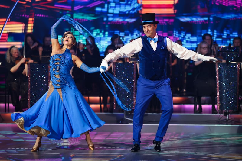 Chef Kevin Dundon with dance partner Rebecca Scott. Photograph: Kyran O'Brien/kobpix