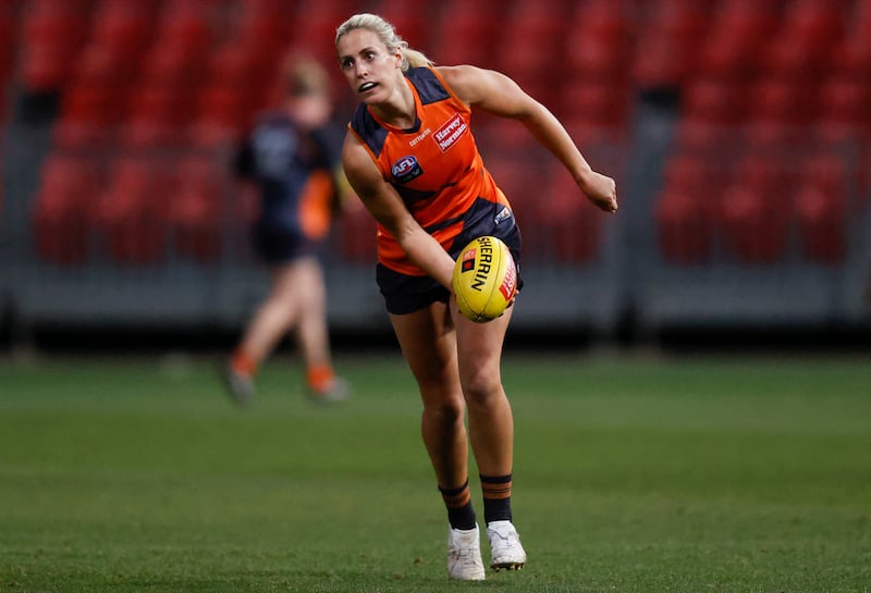 Bríd Stack playing for the Giants in 2022. Photograph: Michael Willson/AFL Photos via Getty