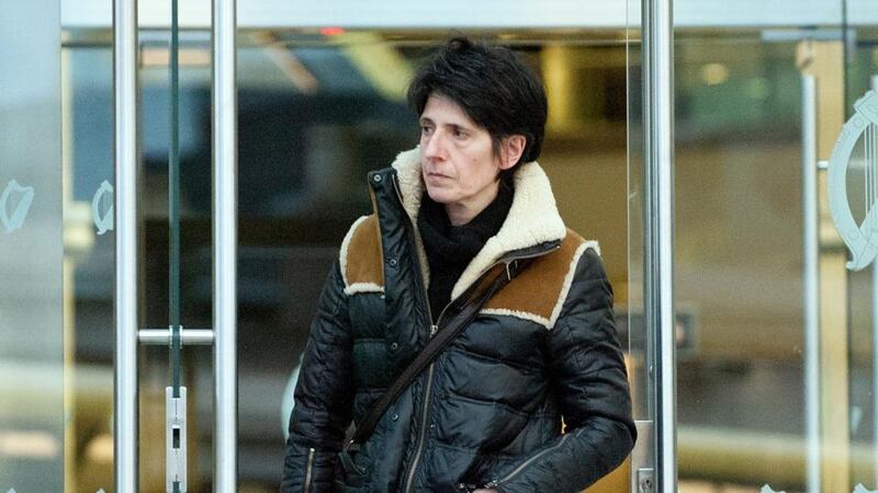 Witness Magali Vergnet, who discovered Elaine O’Hara’s remains,  leaving Dublin Central Criminal Court after she gave evidence in the murder trial of Graham Dwyer on Tuesday, January 27th, 2015. Photograph: Collins Courts