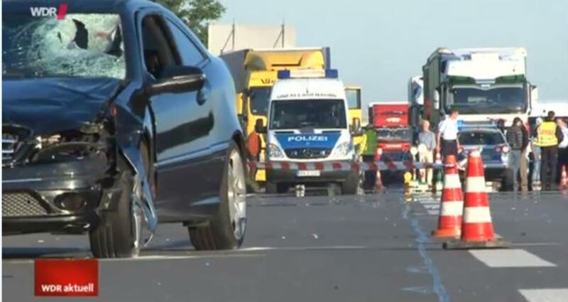 An Irish man was knocked down and killed on a motorway near Düren, Germany after allegedly stabbing three people in an attack early Monday morning. Photograph: (C) WDR