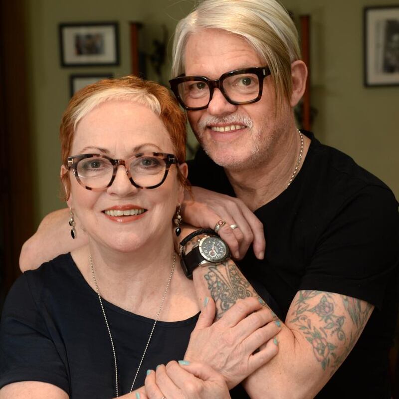 Romance rekindled: Dolores McEvoy and Peter Woodger. Photograph: Dara Mac Dónaill