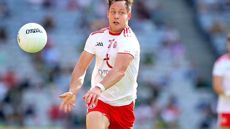 Kieran McGeary of Tyrone in action in the All-Ireland SFC semi-final against Kerry at Croke Park on August 28th. Photograph: Ryan Byrne/Inpho