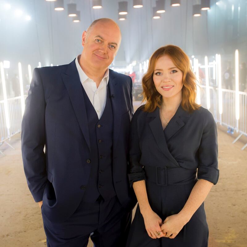 Robot Wars: Angela Scanlon with her copresenter Dara Ó Briain