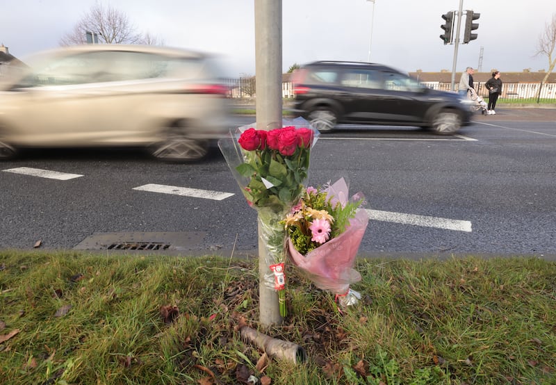 Flowers left in tribute to Georgina Hogg Moore and her husband Anthony Hogg. Photograph: Alan Betson

