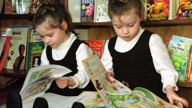 The Maguire twins pictured when they were four-years-old at an INTO congress which their parents were attending. Photograph: Joe O’Shaughnessy.