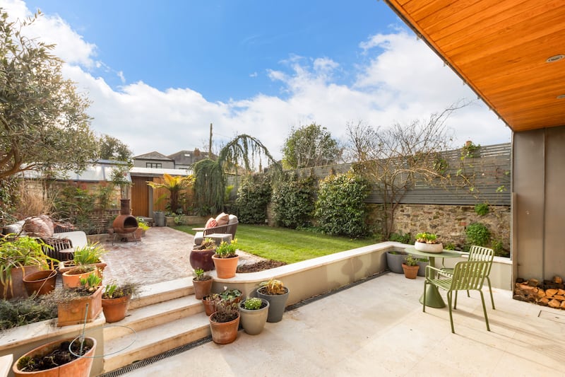 Travertine patio