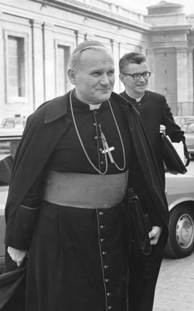 Karol Cardinal Wojtyla, archbishop of Krakow, and later Pope John Paul II, in 1971. Photograph: Gianni Foggia/AP