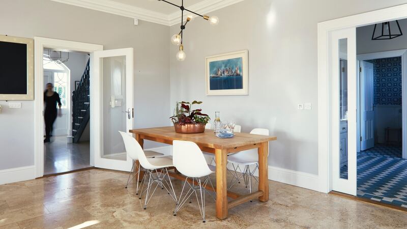 Open plan dining area in the kitchen.  Photograph: Philip Lauterbach