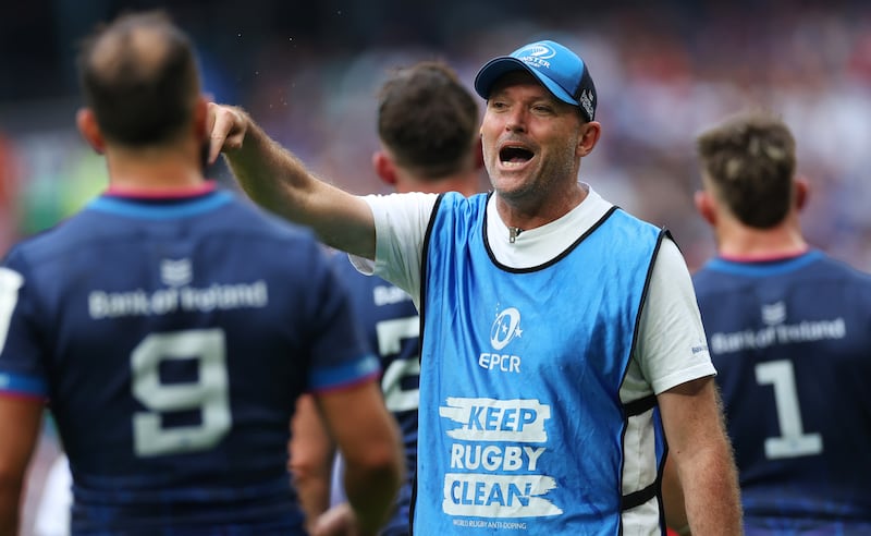 Jacques Nienaber is in his second season as Leinster senior coach after taking over from Stuart Lancaster. Photograph: James Crombie/Inpho