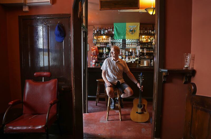 Peter Crowley, of Crowleys traditional pub on Henry Street, Kenmare, which is renowned for its impromptu sessions. Photograph: Valerie O'Sullivan
