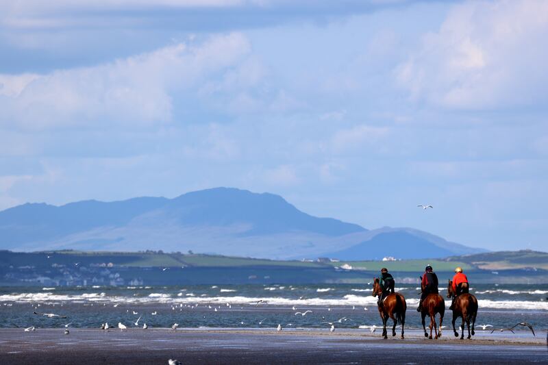 Horses trained by Adrian Joyce at the Laytown Races. Photograph: Dara Mac Dónaill/The Irish Times