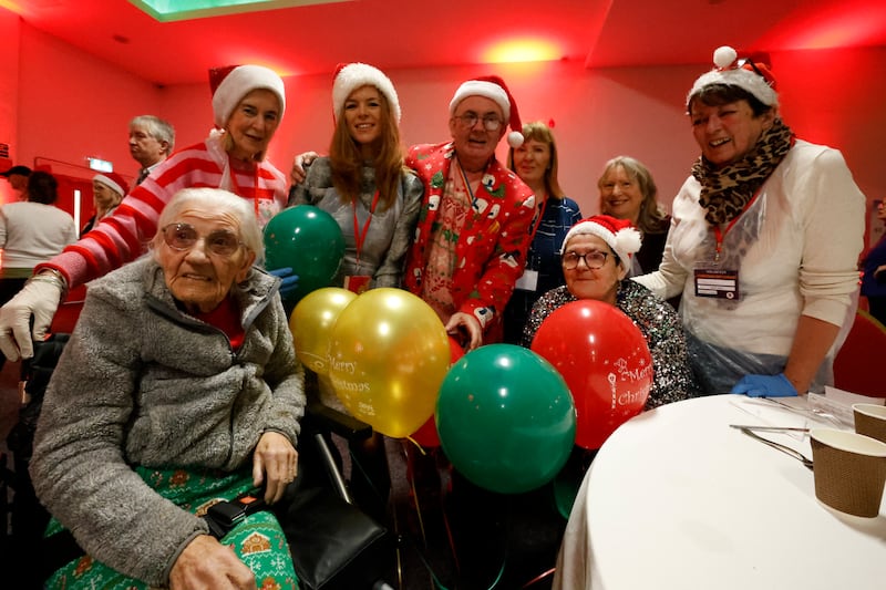 This year 300 volunteers served 550 sit-down meals and distributed 5,000 take-aways to anyone in need of support on Christmas Day in Dublin. From left: Kathleen Byrne, Maria Moire, Gillian Callaghan, James Byrne, Jackie O'Toole, Sheila Sugrue and Maria Byrne (Navan Road). 