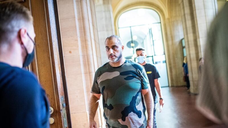 Music manager Nasser Abou-Chaker arrives for his trial at the regional court in Berlin, Germany. Photograph: Rainer Keuenhof/ EPA