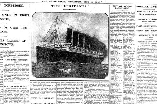 ‘Half-way through lunch, we heard a terrible crash’: Interviews with Lusitania survivors