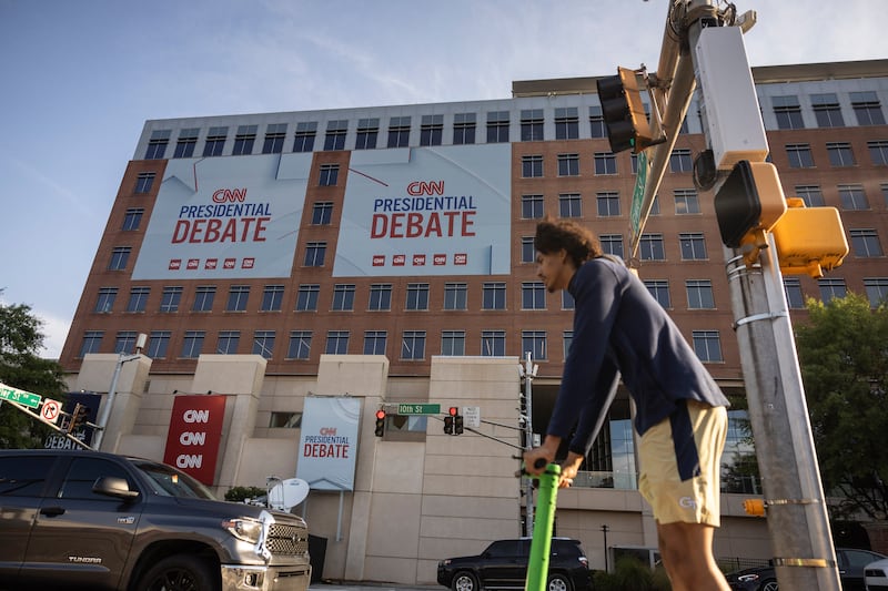 Presidential hopefuls Joe Biden and Donald Trump debate tonight on CNN (9pm eastern time/2am Irish time). Photograph: Christian Monterrosa/Getty Images