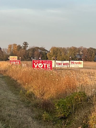 Election posters in Door County, Michigan. Photos: Keith Duggan