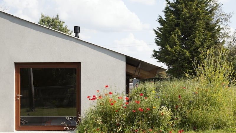 The roof overhang keeps the rain at bay. Photograph: Alice Clancy