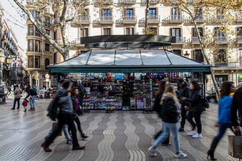 Lunch in tourist-trap hotspots such as Las Ramblas in Barcelona is unlikely to be cheap. Photograph: Angel Garcia/Bloomberg