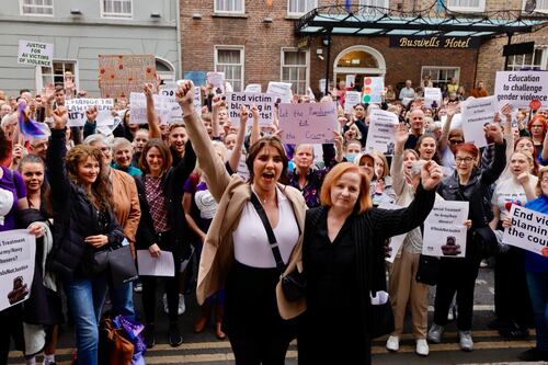 ‘The systems need to be gutted’: Natasha O’Brien leads rally for justice at Dáil 