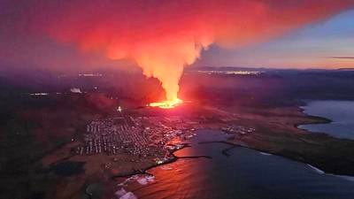 Town evacuated as volcano erupts in southwest Iceland