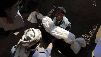 Saudi-led strikes kill over 100 in 10 days in ‘absurd’ Yemen war