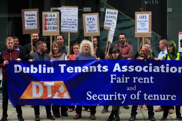Dublin tenants’ group protests outside Ires Reit offices