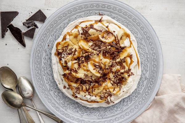 It’s banoffee and it’s a pavlova. It’s also very easy to make