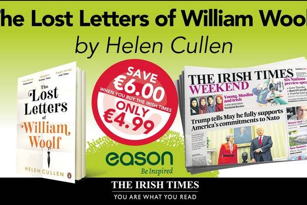 The Lost Letters of William Woolf by Helen Cullen is latest Irish Times Eason offer