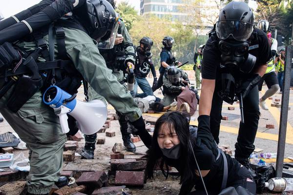 Chaos in Hong Kong as 500 protesters still holed up in university