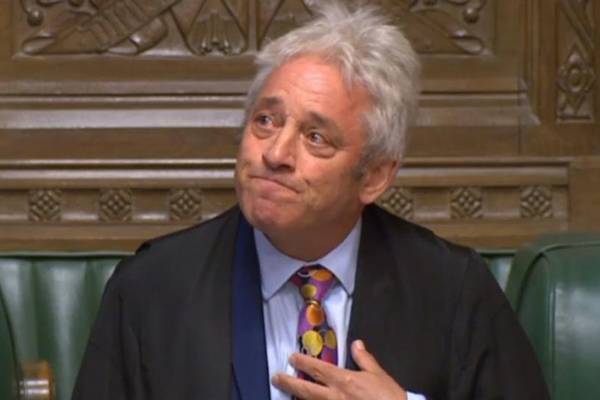 Bercow to stand down as Commons speaker at end of October