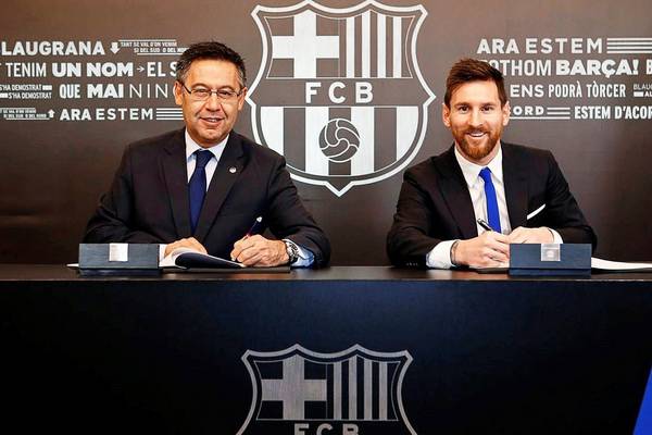 Lionel Messi signs new Barcelona deal until 2021
