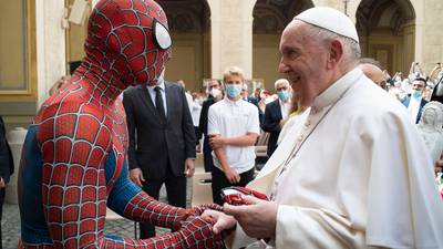 Who was the Spider-Man who met Pope Francis?