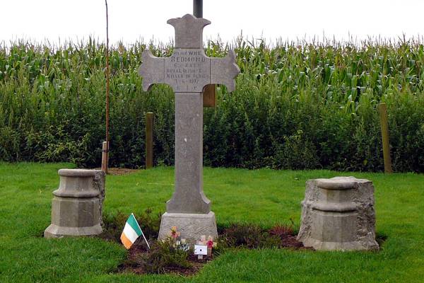 100 years on, Willie Redmond’s final resting place in a Belgian battlefield