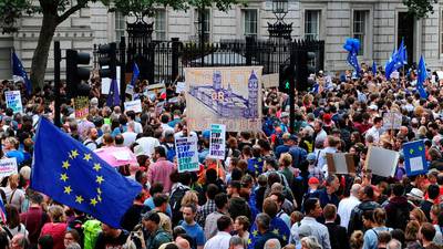 Protests over Johnson’s Brexit strategy to spread to Dublin