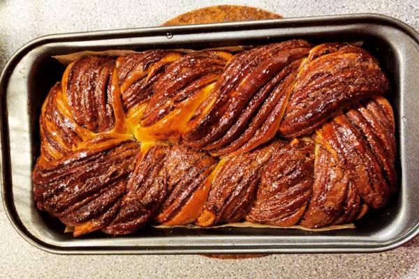 A simple sweet bread made even better with chocolate and hazelnuts