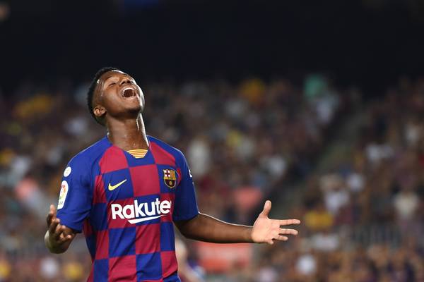 Ansu Fati: 16-year-old makes full debut for Barcelona