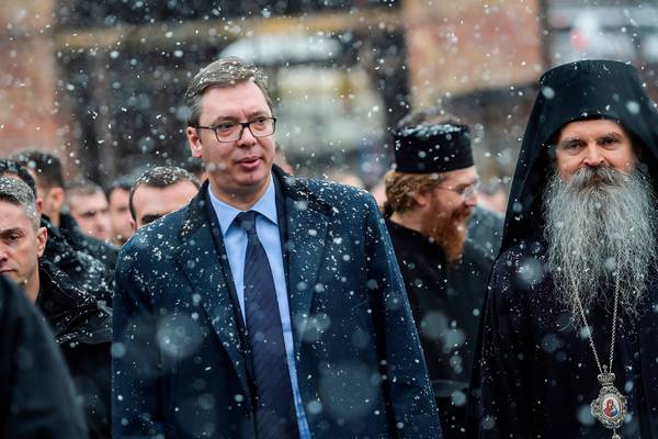 Serbian president calls for peace on controversial visit to Kosovo
