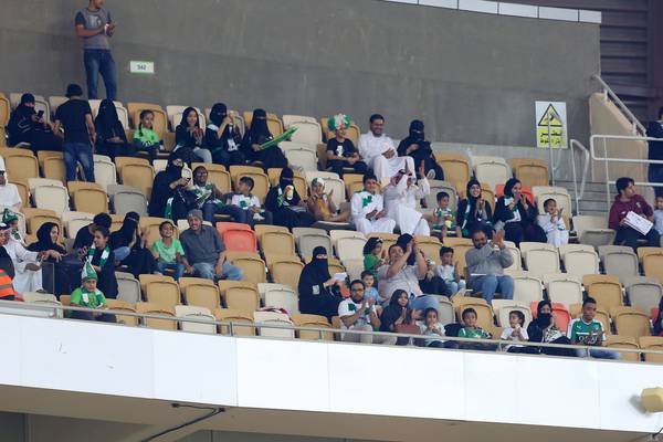 Saudi women attend football match for the first time