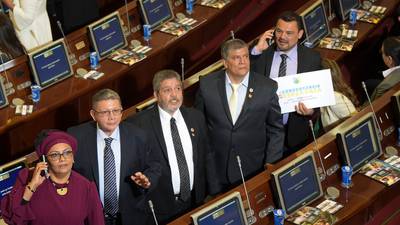 Farc members take seats in Colombia’s Congress for first time