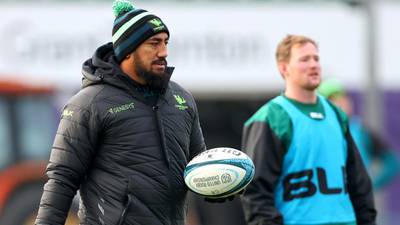 Bundee Aki ruled out of Connacht’s game against Leinster at the RDS