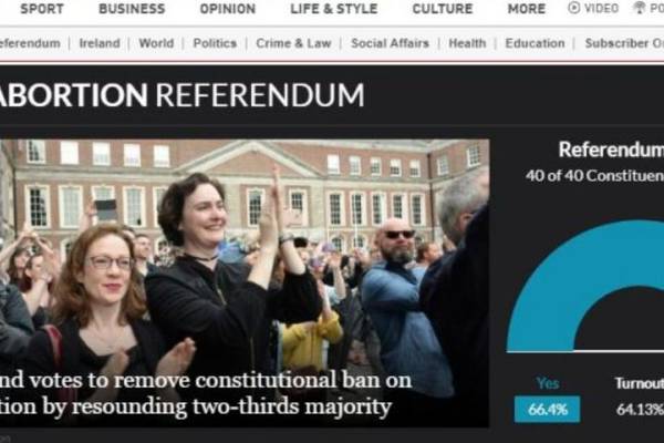 ‘Irish Times’ online traffic for abortion referendum breaks record