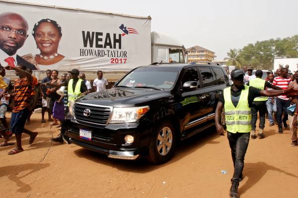 Former soccer superstar George Weah wins Liberian election
