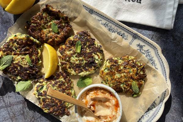 Courgette fritters with chilli mascarpone