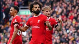 Mohamed Salah’s double helps Liverpool to another derby success over 10-man Everton