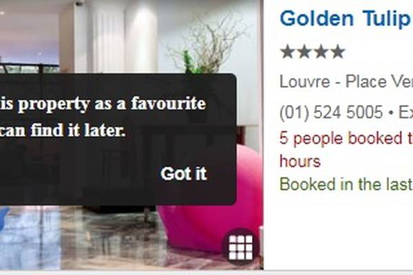 ‘Book now - only three rooms left’ - travel websites to be taken to task