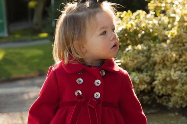What’s this cute little red coat called? It’s the Charlotte