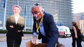 Ryanair chief O’Leary gets pied by activists at his own protest