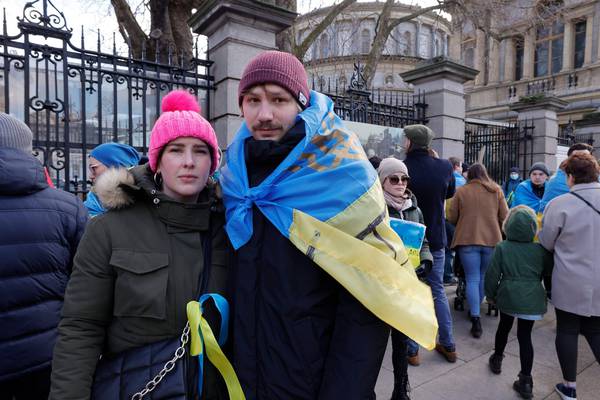 ‘I can’t sleep, I can’t eat’: Ukrainians in Ireland fear for relatives back home